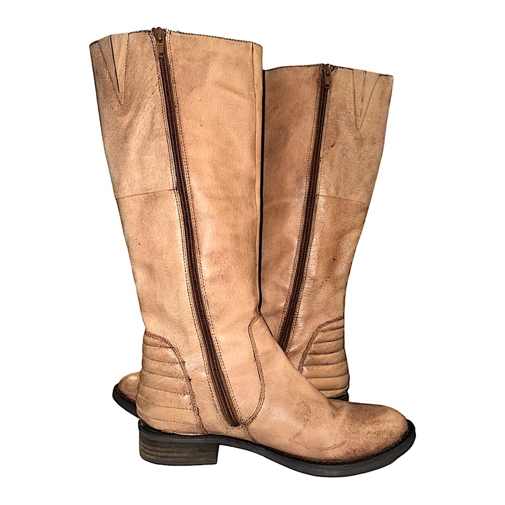 Steve Madden Embellished Leather Boots - Cognac, 7.5
